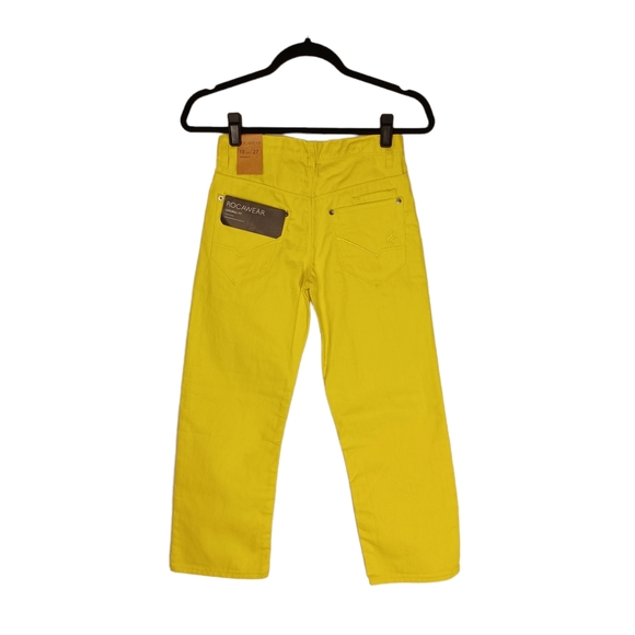 ROCAWEAR Original Fit Classic Yellow Straight Leg Color Jeans 10 (27) NWT - Picture 3 of 10